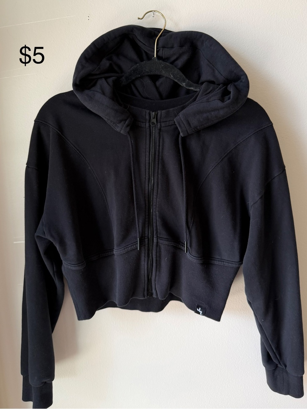 Black Women's Zip-Up Hooded Sweatshirt - Joylab